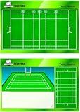 ETISPORT Rugby Coach Tactical Board. Double-Sided, Suitable for Dry Erase Marker. Personalized with Color, Crest or Logo, Name, and Club. (Standard)