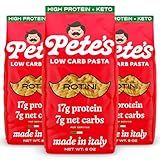17g High Protein Rotini Pasta | 7g Low Carb Keto Pasta | Healthy, Italian Pasta From Italy | 3-Pack, 8oz - Pete's Pasta