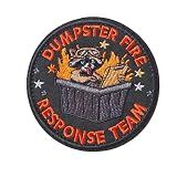 Dumpster Fire Response Team Patch Hook and Loop 3 Inch Funny Raccoon Sarcastic Embroidered Morale Badge for IT Tech Backpack Work Vest Tactical Molle Bags EDC Gear Cool Meme Style