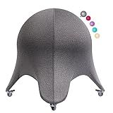 ENOVI Starfish Yoga Ball Chair, Exercise Ball Ergonomic Design for Office and Home, Relieve Back Pain, 24IN, FG