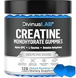 Creatine Monohydrate Gummies 5g (5000mg) for Men & Women - Sugar-Free Creatine Pre Workout Chews For Energy Boost, Creatine Supplement For Building Muscle and Strength, Vegan, 120 Gummies, 30 Servings