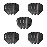 Harrows Retina Dart Flights | 5 x sets Darts Flights (15 Flights Total) I 100 Micron Dart Flights I Premium Extra Strong Made in UK I Professional Darts Accessories I Black Dart Flights