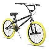 JOYSTAR 20 Inch Kids Bike Freestyle BMX Bikes for 6 7 8 9 10 Years Old Boys Girls and Beginner Riders, 20" Kids' Bicycles, Yellow Tires