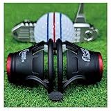 BIRDIE79 Birdie Liner Black Golf Ball Marker Alignment Tool Kit - 360-Degree Triple Line Stencil with 3-Color Pens and Gift Box - Premium Quality