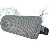 REEZEIVI 1Pack Headrest Pillow for Patio Chaise Lounge,Chaise Lounge Pillows Outdoor 3D air mesh with Elastic Band,Quick Drying and Washable Spa Pillow for Recliner,Beach Chair,Office Chair Gray