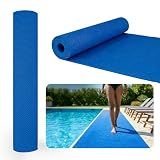 Nvcefza 13Ft x 3Ft Ground Pool Drainage Mat 0.2 inch Thick Non Slip Swimming Pool Flooring Protector Mat Drainage, Rubber Flooring Roll for Pool Bathroom Garage Indoor Outdoor