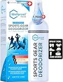 2-in-1 Sports Cleaner & Odor Eliminator - 3X Powerful Nano-Enzyme Deodorizer for Gloves, Hats, Helmets, Cleats, Shoes, Clothes, Bags, Sports Equipment & Athletic Gear | Remove Stink & Dirt