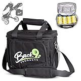 Back9Products Golf Cart Cooler Bag with Magnetic Lid | 12 Can Soft Sided Insulated Backpack, Waterproof Cooler for Golf Cart, Bag or Camping | Stylish Gift for Men & Women