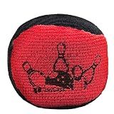 TonGass Microfiber Ultra Dry Bowling Grip Ball, Microfiber Bowling Grip Bags, Bowlings Powder Bag for Hands Use - Black & Red