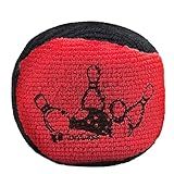 TonGass Microfiber Ultra Dry Bowling Grip Ball, Microfiber Bowling Grip Bags, Bowlings Powder Bag for Hands Use - Black & Red