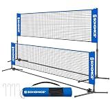 SONGMICS 10 ft Badminton Net, Height Adjustable, Foldable with Poles