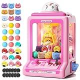 Claw Machine for Kids, Mini Vending Machine with Game Coins & Music, Prize Dispenser Toys for Girls and Boys, Electronic Claw Game Machine for Party Birthdays, Includes 30 Mini Toys