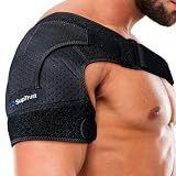 Suptrust Shoulder Brace for Men & Women: Adjustable Shoulder Wrap for Pain Relief, AC Joint, Torn Rotator Cuff, Injuries & Tendonitis - One Size Regular