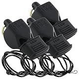 Fox 40 Classic CMG w/Breakaway Lanyard 3 Pack (Black) Pealess, 100dB, Coaching, Lifeguarding, Dog Training Whistle