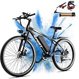 Electric Bike for Adults Teens, 1500W Peak Mountain Ebike, 7-Speed E-bike | 48V Removable Battery,45 Miles Long Range, 26" Tire Electric Bicycle for City Commuting, Trail, 5 Modes, Front Suspension