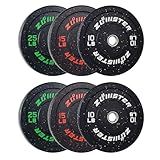 Bumper Plate Olympic Weight Plate High Bounce Bumper Weight Plate with Steel Insert Strength Training Weight Lifting Plate / 100LB Plate Set