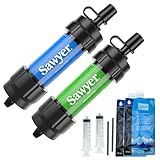 Sawyer Products SP2101 MINI Water Filtration System, 2-Pack, Blue and Green
