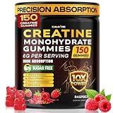 Creatine Gummies Monohydrate 6G with Beta-Alanine, BCAA 2:1:1, L-Taurine, Vitamin B6 & B12, Pre-Workout Gummy for Men & Women - Muscle Strength, Endurance & Recovery, Sugar Free, Vegan,150 Gummies