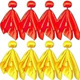 HIOHWEFH 8 Pcs Penalty Flag Football Flags, Challenge Flag, for Referee, Lacrosse, Sports Fan for Football Games Party Accessory Referee Game Party(4 Red, 4 Yellow)