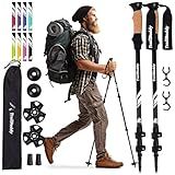 TrailBuddy Trekking Poles – Lightweight 7075 Aluminum Hiking Poles for Women, Men & Seniors – Collapsible Walking Sticks for Travel, Trails & Balance