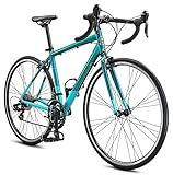 Schwinn Phocus 1400 Adult Road Bike, Mens and Womens, 14-Speed Drivetrain, 43cm Aluminum Frame, 700c Wheels, Drop Bar Handlebars, Teal