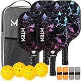 Pickleball Paddles, USAPA Approved Pickleball Paddles Set of 4, Pickleball Set with 4 Pickleball Rackets, Portable Carry Bag, 4 Grip Tapes, Pickle Ball Paddle Set ​for Men Women