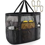 SRISE Mesh Beach Bag - Large Tote Bag for Family , Toys & Vacation Essentials