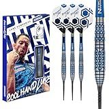 RED DRAGON Darts - Professional Player - Luke Humphries 'Coolhand' TX5 Series 25g - 90% Tungsten Professional Steel Tip Darts Set - Includes Dart Flights & Stems - Dart Set