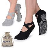 Ozaiic Women Pilates Socks Non Slip Grip for Yoga Barefoot Indoor Workout