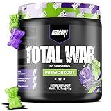 REDCON1 Total War Pre Workout Powder, Sour Gummy Bear - Fast Acting Caffeinated Preworkout for Men + Women with Beta Alanine - Contains Citrulline Malate for Increased Pump, Blood Flow (30 Servings)