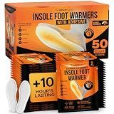 Insole Foot Warmers for Feet – 25 Pairs (50 Warmers) 10+ Hour Air-Activated Foot Warmers Disposable | TSA Approved Insole Warmers for Boots & Shoes | Thin Adhesive Feet Warmers for Outdoor Use