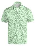 Retro Pickleball Funny Polo Shirt for Men Moisture Wicking Funny Golf Polo Shirt Fun Golf Shirts Pickle Outfit Gift for Pickleball Players L