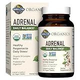 Garden of Life Organics Adrenal Daily Balance, Adaptogenic Herbs Ashwagandha, Holy Basil, B Complex & Probiotics, Organic Non-GMO, Vegan, Gluten Free Supplement, Two Month Supply, 120 Tablets