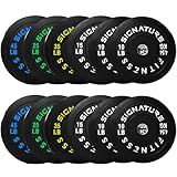 Fitvids Olympic Bumper Plates Set, 2" Weight Plates for Strength Training & Weightlifting, 280LB Set (4x 10LB, 2x 15LB, 25LB, 35LB, 45LB), Multiple Packages