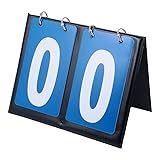 GOOHOCHY Score Flipper Basketball Scoreboard 2-Digit Portable Tabletop Flip Score Keeper for Basketball Volleyball Multi-Sport Matches