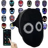Depointer Life Led Mask with Rechargeable Bluetooth-compatible App Controlled, Customizable led mask, Lighted Face Transforming Mask, unisex-Adult