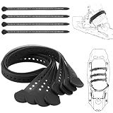 Vincreem 8 Pcs Snowshoe Replacement Straps 18 Inch, Adjustable Black Kit