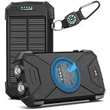 BLAVOR Solar Power Bank 10,000mAh Portable Wireless Charger for Cell Phones