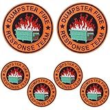 Lyrow 6 Pcs Dumpster Fire Response Team Patch 3 Inches Sew on Iron on Dumpster Fire Embroidery Patches for Clothes Backpack Hats Jeans Bag DIY Patch for Boys Girls Coworker Christmas Boss Gifts