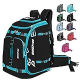 MORXPLOR Ski Boot Bag - 65L Padded, Waterproof Ski Travel Backpack for Gear & Accessories