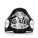 Fairtex BPV2 Lightweight Belly Pad, Leather Muay Thai Trainer Protection