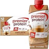 Premier Protein Shake, Café Latte, 30g Protein, No Added Sugar, 24 Vitamins & Minerals to Support Immune Health, 11 fl oz, 12 Pack (Packaging May Vary)
