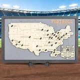 Luoyadee Football Stadium Map Tracker, Pro Football Stadium Checklist