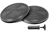 Primasole Balance Disc with Air Pump Wobble Cushion for Stability Workout 2 PCS Cool Grey Color PSS91NH021A