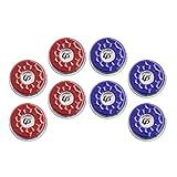 TORPSPORTS(Dia.53mm) 2-1/8'' Shuffleboard Pucks, Set of 8 Blue/Red