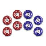 TORPSPORTS(Dia.53mm) 2-1/8'' Shuffleboard Pucks, Set of 8 Blue/Red