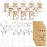 Ecation Positive Thank You Keychain Gift Bulk for Team, 36, Puzzle
