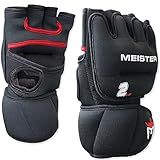 Meister 2 Pound Neoprene Weighted Gloves for Cardio & Heavy Hands (Pair) - 2lb x 2 - Black/Red