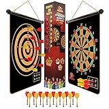 FUNGENIX Magnetic Dart Board for Kids - Indoor Outdoor Darts Game, 16pcs Magnetic Darts, Double Sided Board Games Set, Best Toys Gifts for Teenage Age 5 6 7 8 9 10 11 12 13 14 15 16 Years Old Boys
