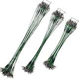 Fishing Leaders, Fishing Tackle, Fish Line, Stainless Steel Wire, Fish Gear Kit, with Swivels Snap Connect, for Lures Bait Rig Or Hooks Green (3 Size Test 50 Lb)